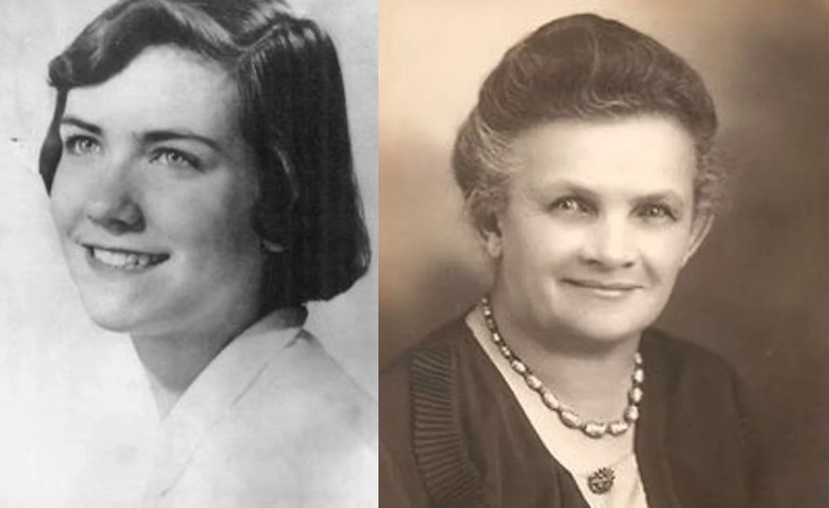 Augusta Gein fiatalon és idősebb korában