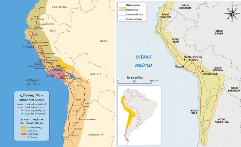 Qhapaq Ñan térkép - az inka úthálózat az Andokban