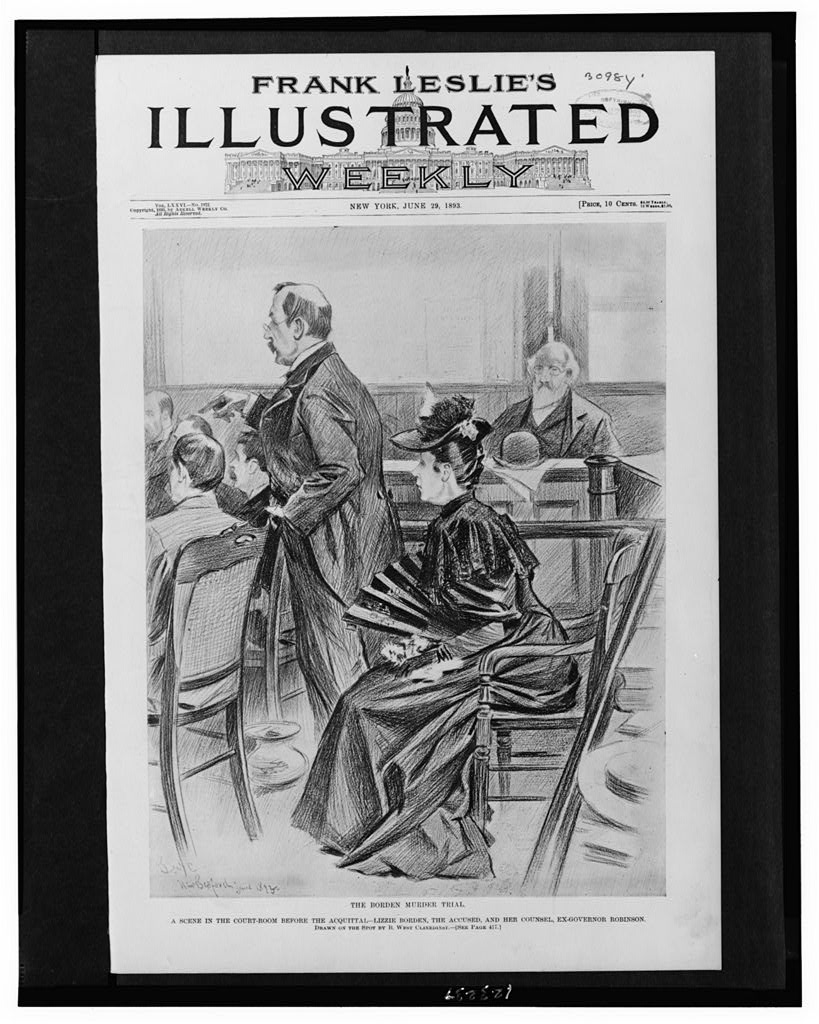 Lizzie Borden a tárgyaláson 1893-ban