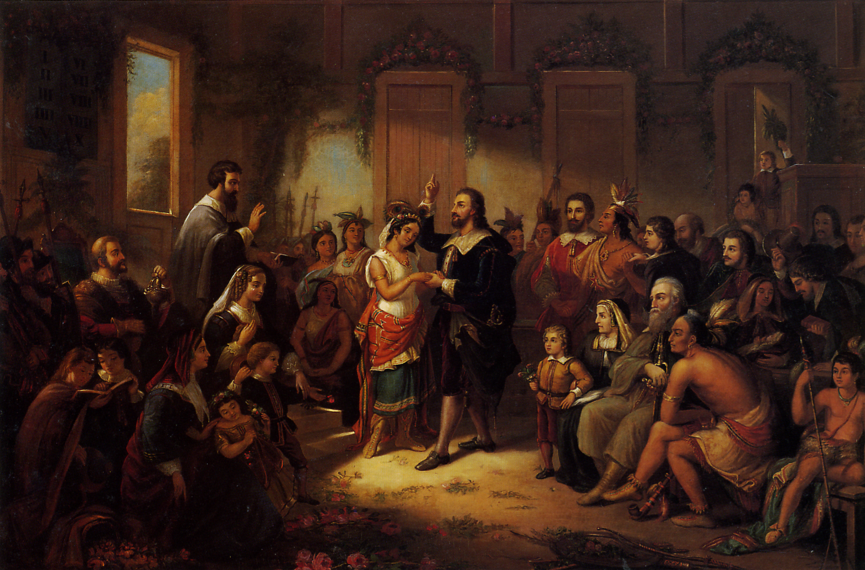 Pocahontas és John Rolfe házassága