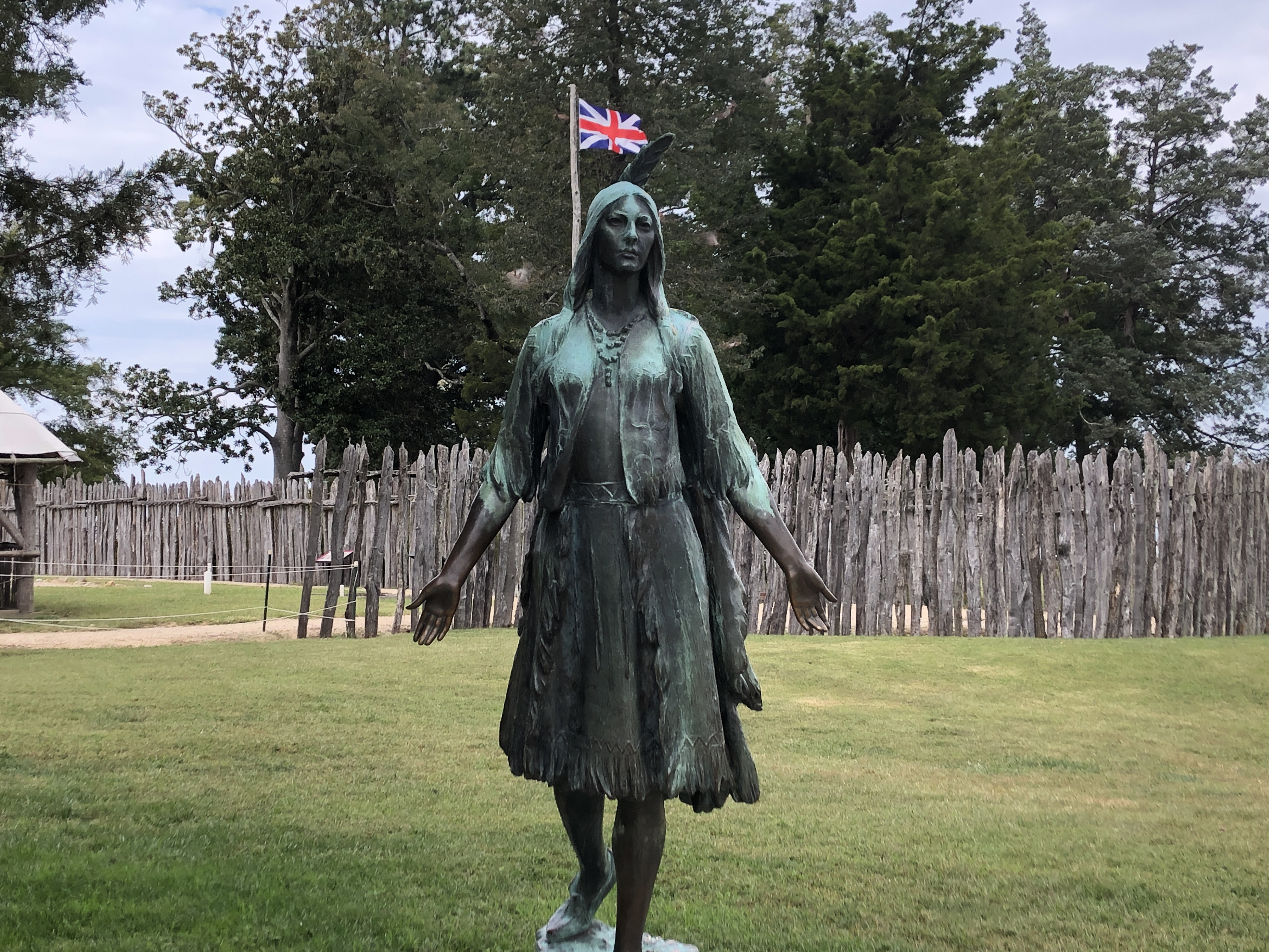 Pocahontas szobra a virginiai Jamestownban